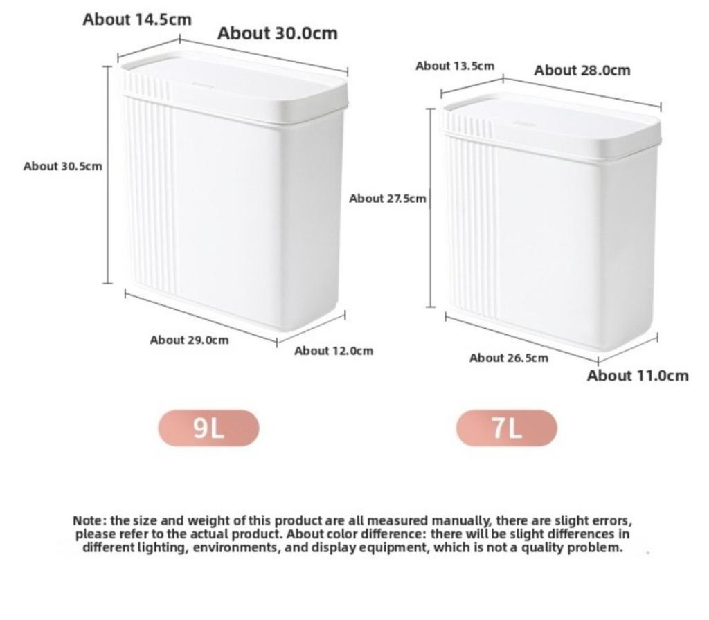 Press Trash Can Living Room Seam With Lid Toilet Toilet Kitchen Bedroom Paper Basket Bathroom Household Cleaning Tools Home