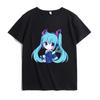 Hatsune Miku MIKU Co Branded Printed TShirt for Unisex and Unisex Anime Round Neck Summer Fashion Trend Short Sleeve
