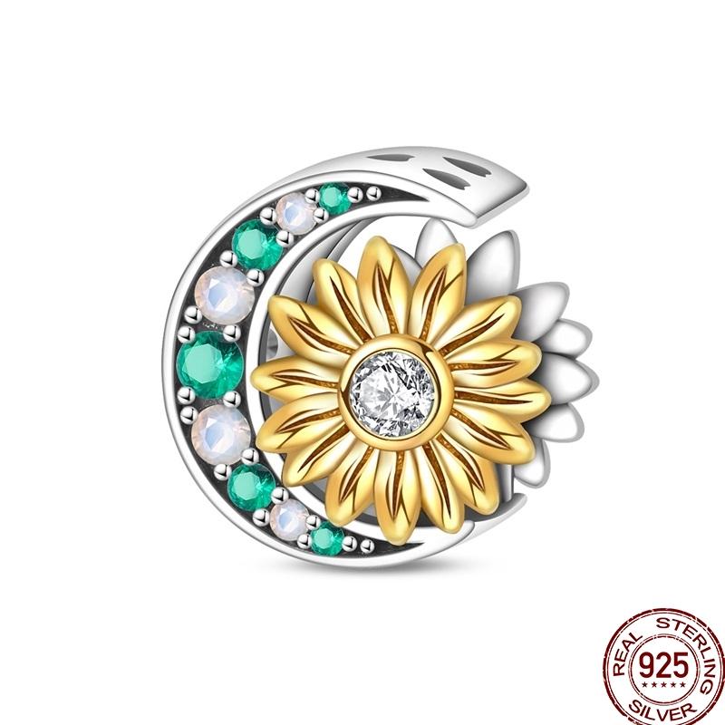 Original Copper Gold Series Charms Bead Sunflower Dogs Leopard Firefly Pendants Fit Bracelet Jewelry Gift Marking