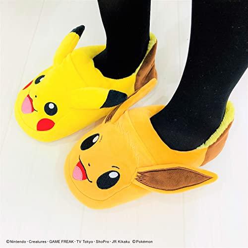 MORIPiLO Women's Slippers, Pokémon Pikachu and Eevee, 23.0~25.0 cm E
