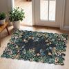 Tapis de porte floral résistant à la saleté - Tapis d'entrée pour la maison