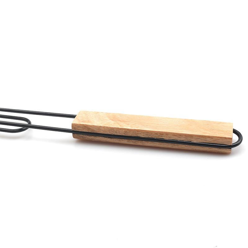 Barbecue Net Wooden Handle Sausage Clip Barbecue Basket Barbecue Clip Barbecue Tool Barbecue Rack