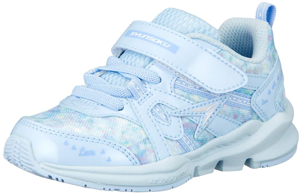 Shunsoku Sneakers for LEC 6120 Sax cm Kids, Girls, Wide, Lightweight, 15-23cm, 3E, 2.5E, 6440, Multi, 18.5