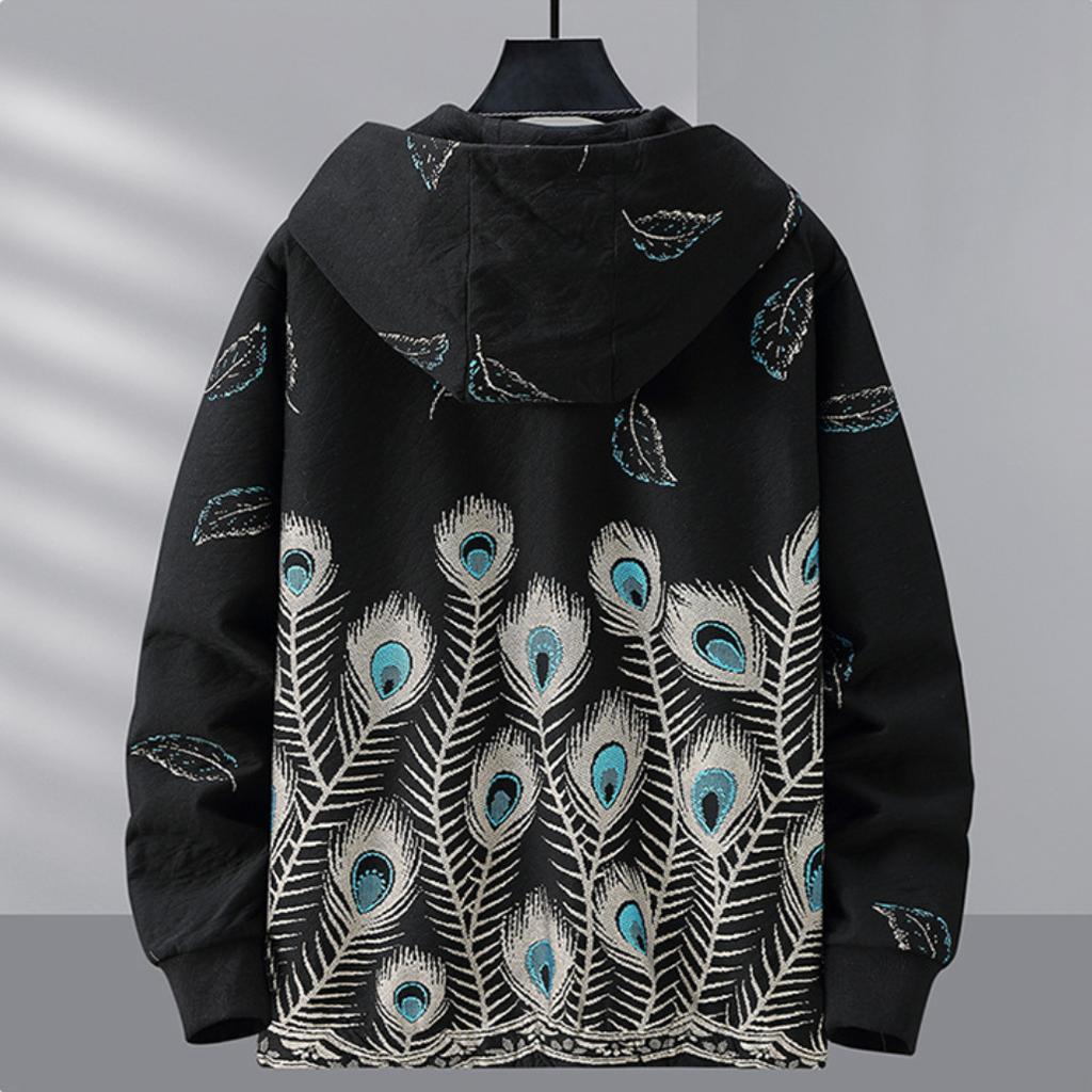 Sudadera con Capucha para Hombre de Tallas Grandes con Estampado Animal, Cardigan Suéter Casual para Personas con sobrepeso 4XL-11XL