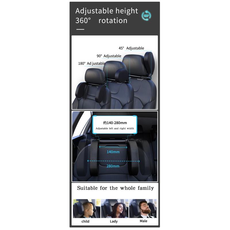 Multifunctional Car Travel Side Pillow With Built-in Invisible Storage Hook And Aromatherapy Box