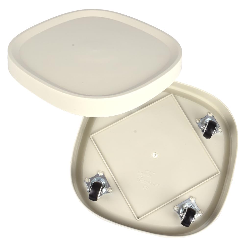 

Цветочный передвижной горшок с кашпо слева и с передвижным цветком, удобная подставка для комнатных растений в горшках, подставка, тарелка, подставка, ролики, подставка, подставка, поворачивается, кремовый