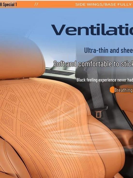 Ideal I8 Car Seat Cushion - All-Season, Universal Fit, Breathable Perforated Suede