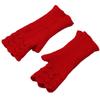 Knitted Half Finger Gloves Stretchy Warm Gloves Fingerless Thumb Hole Gloves