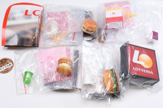 Lotteria Miniature Collection Types Set Ken Elephant Gacha Gacha Capsule Toy [5 (Full Complete)]