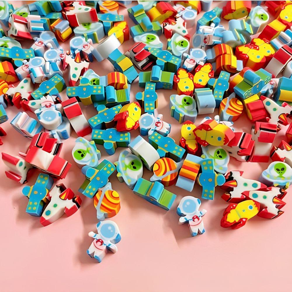 80/300pcs 0.39-0.59inch Cute Cartoon Erasers Team Carnival Present Colorful Gift Fillers School Student Prizes YMY