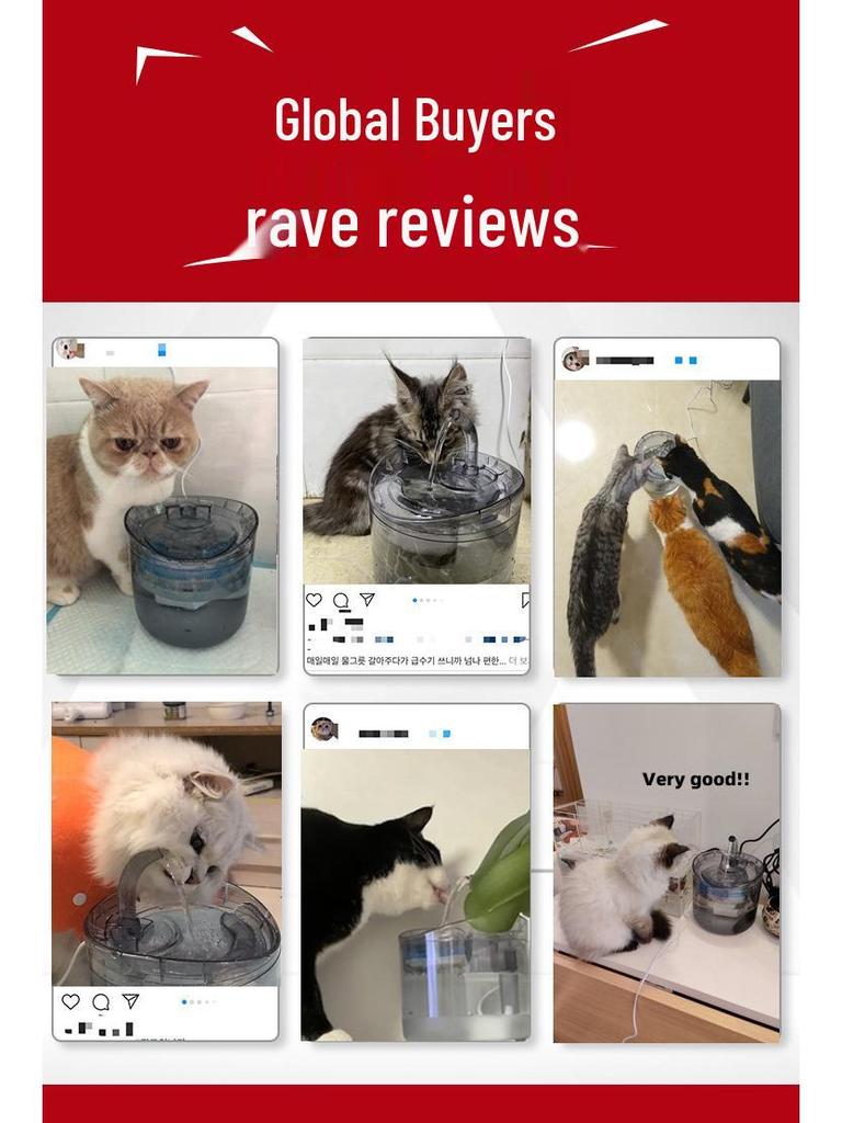 Smart Pet Water Dispenser & Feeder with Automatic Circulation Filter for Cats and Kittens