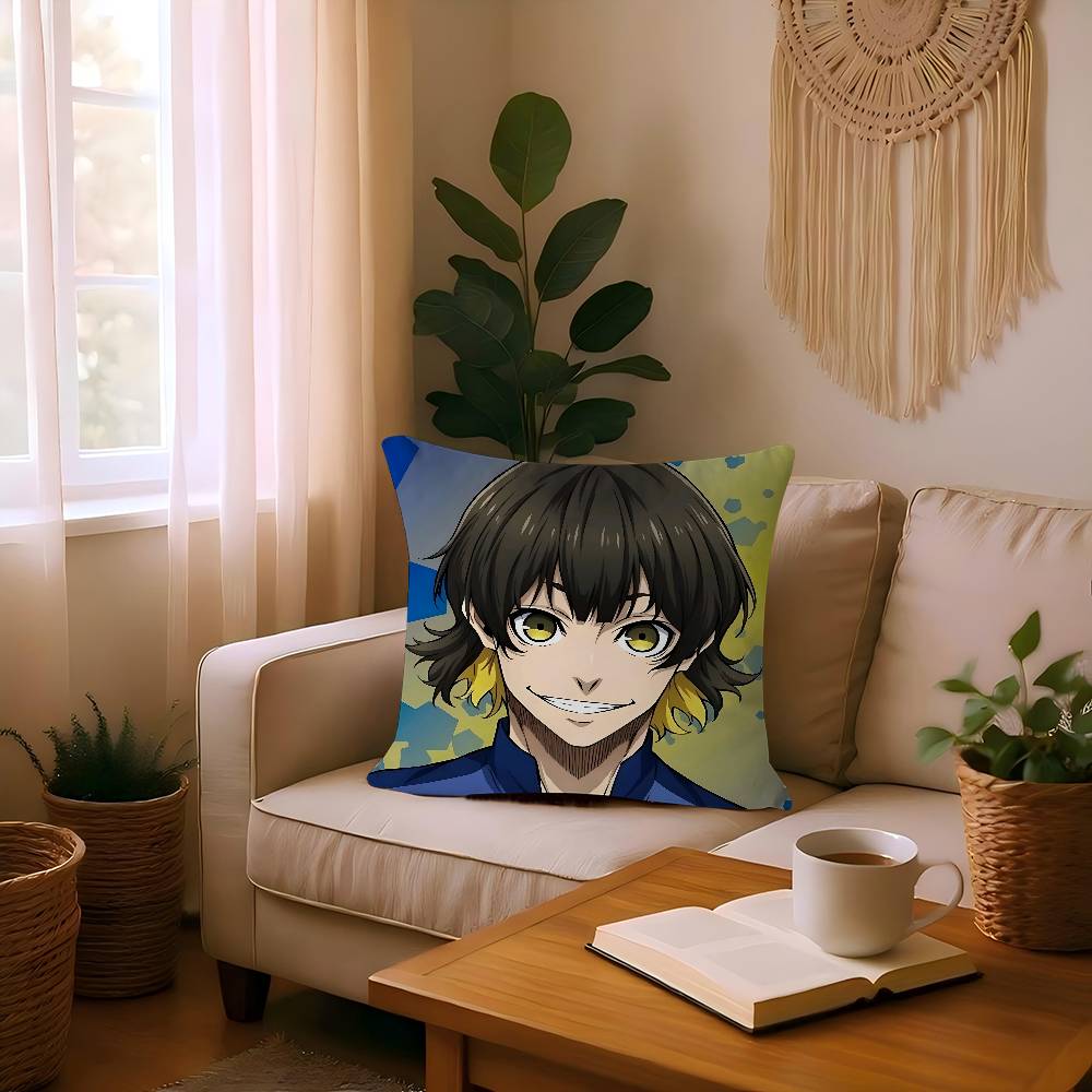 Bachira M-meguru Poduszka Poduszka Anime Poduszka na Sofę Poduszka Pod Głowę Poszewka na Poduszkę Poszewka na Poduszkę 45x45 Cm Moda