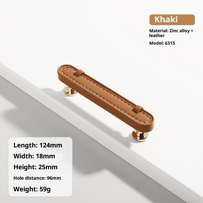 Zinc Alloy Leather Handle Shoe Cabinet Knobs And Handles Kitchen Cupboard Door Pulls Drawer Knobs Furniture Handle Hardware
