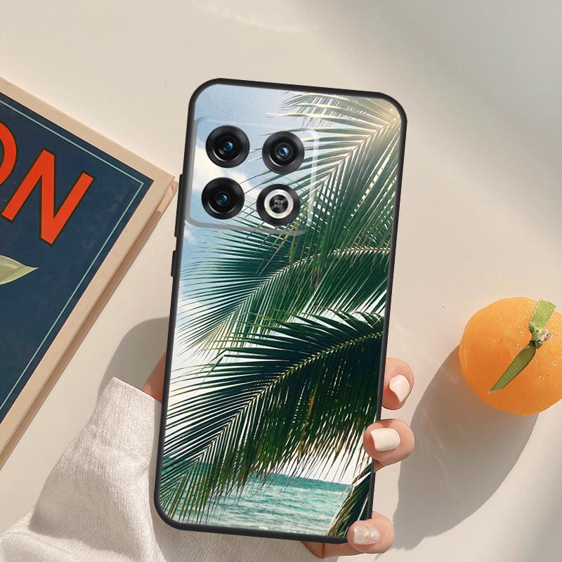 Summer Plant Palm Green Leaf Aloha Case For OnePlus Ace 8T 9R 9RT 10T 8 9 11 10 Pro Cover For OnePlus Nord 2 2T N10 N20 N100 CE