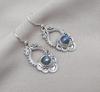 Labradorite Dangle Earrings: 925 Sterling Silver Boho Jewelry