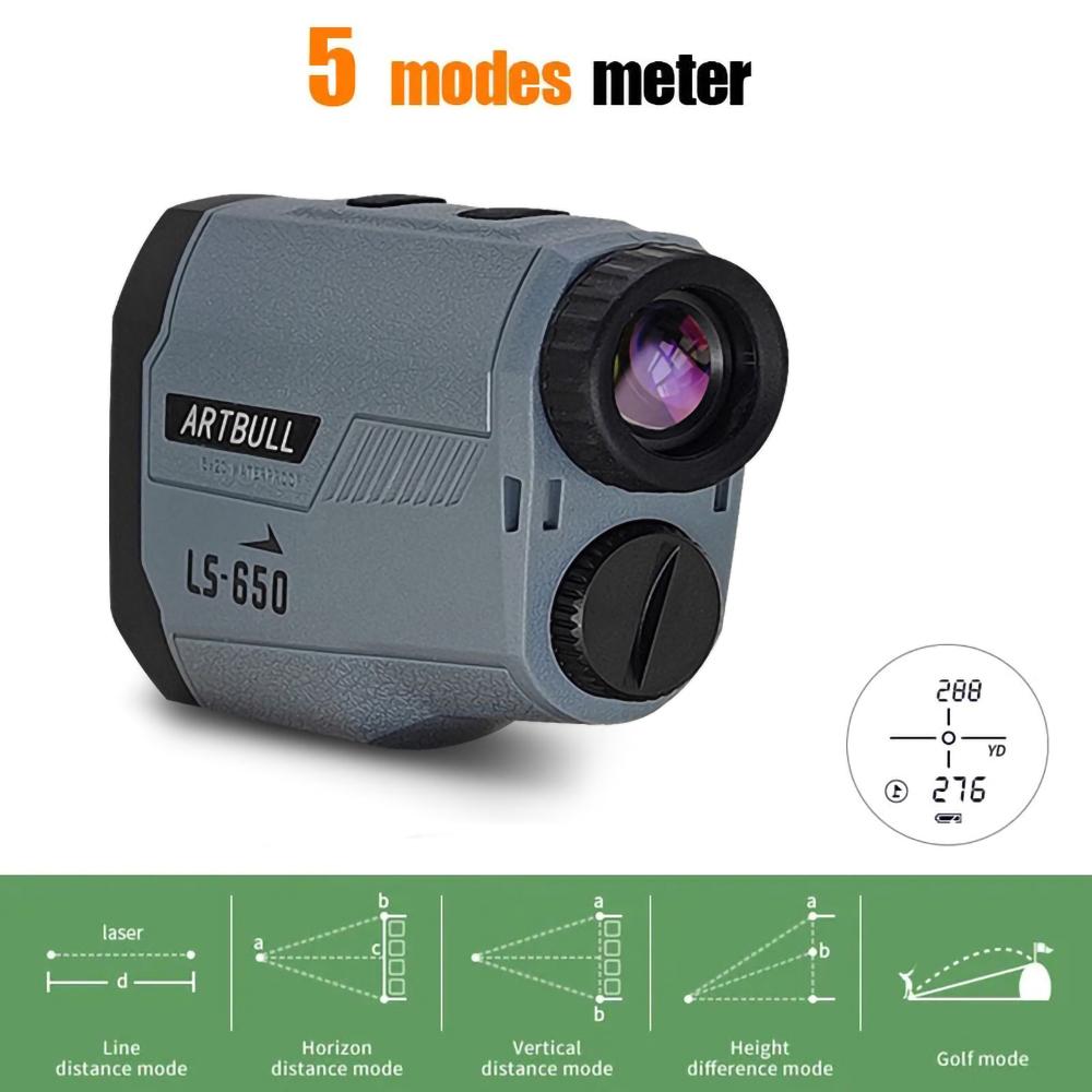 ARTBULL Golf Laser Telescope 1000M 650M Rangefinder with Flag-Lock Slope Pin Distance Meter for Hunting Monocular