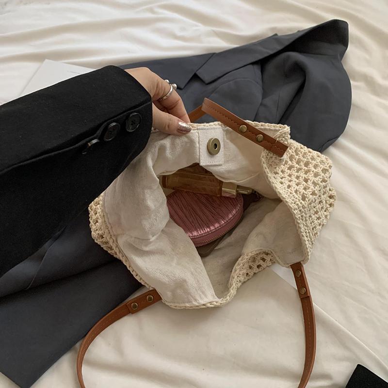 Beach Seaside Vacation Bag Women's Large Capacity Shoulder Bag New Versatile Fashion Shopper Handbag