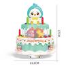 Cute Animated Birthday Cake Toy With Music & Light Removable Candles With Universal Wheel Early Education Gift For Kids Toddlers