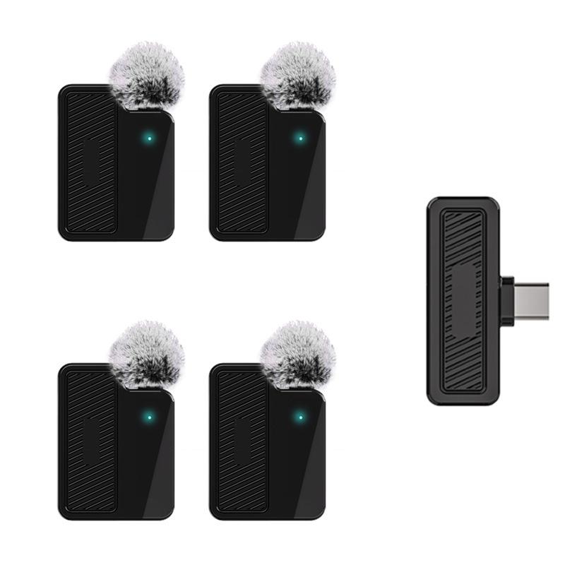 Dual Wireless Lavalier Microphone for Outdoor Live Broadcasts and Video Recording with Noise Reduction