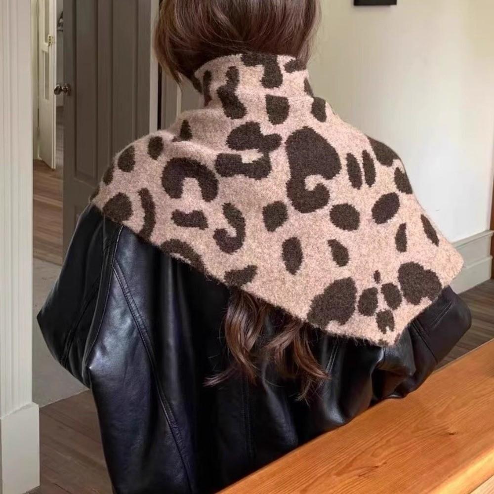 Plush Striped Scarf Korean Style Cape Wraps Fashion Knitted Triangle Scarf  Women/Men