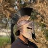 Tribal  Brown Medieval Era Warrior Helmet  king Leonidas Helmet King of Sparta Leonidas Brown Helmet Best Gift
