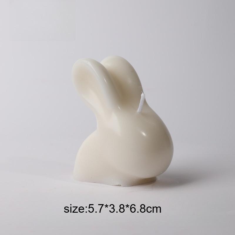 

Ароматерапевтическая свеча, украшение в виде кролика, креативный низкотемпературный капающий воск, настольное украшение, подарок на день рождения белый
