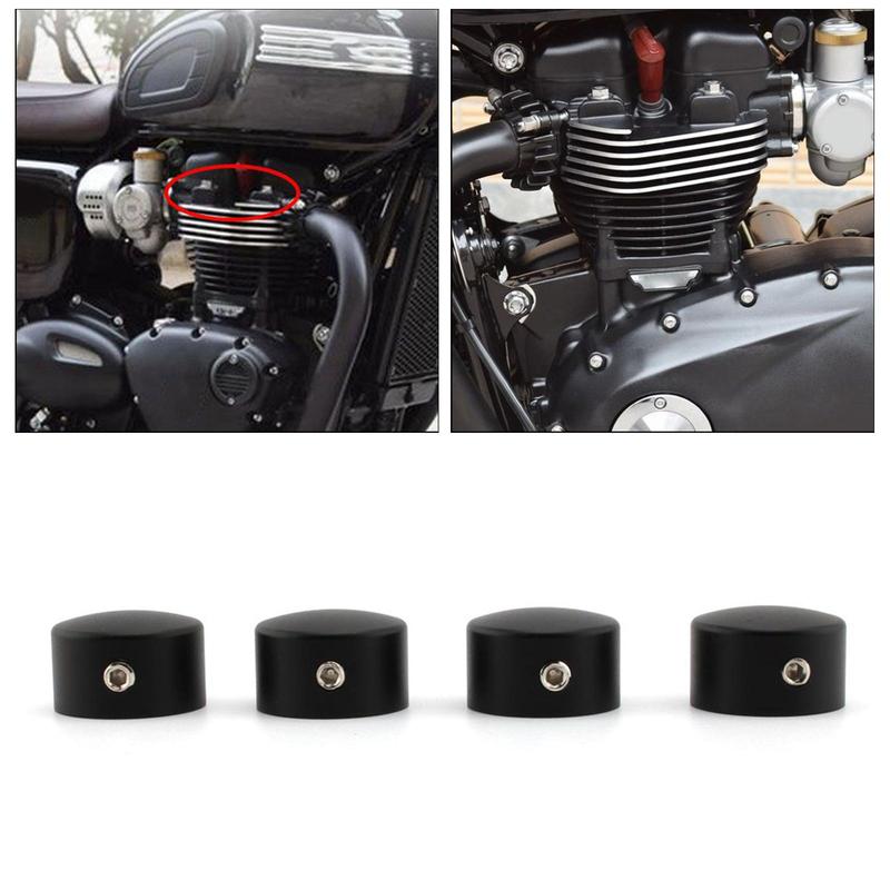 4Pcs Machined Head Bolts Caps Screws Nut Cover for Triumph for Thruxton R