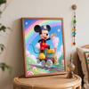 Disney Mickey Mouse On Steam Train Digital Oil Painting Hand Painting Kit Diy Home Decoration