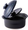 Rice Ginpo Chrysanthemum Banko Stylish IH-compatible Cooker/earthenware Pot, Pottery, Design, Ware, (Blue (Lapis Lazuli), 1-2 Cups)
