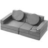 Play Couch, 15pcs Modular Kids Nugget Couch, Toddler Foam Sofa Couch with High-density 25D Sponge for Playing, Creativing, Sleeping, Imaginative Kids