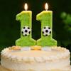 1Pcs Football Theme Birthday Candles Cake Topper 0-9 Number Digital Soccer Ball Candle For Sports Boy Birthday Party Decor