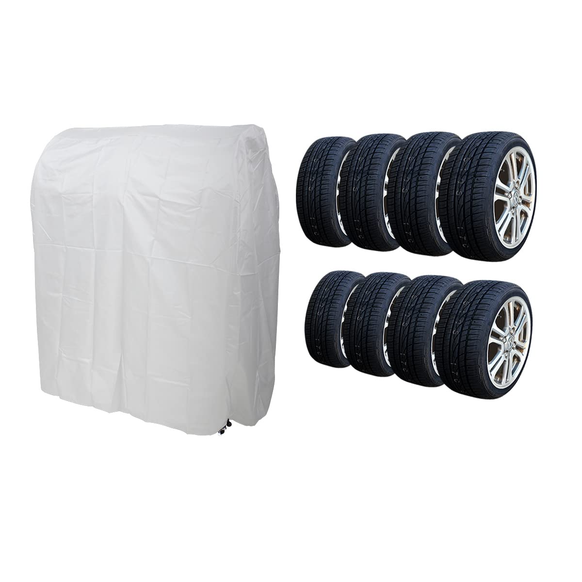 

WEIMALL Tire Rack Cover (Selectable Size), (W x D x H) 47.2 x 31.5 LL size (cover) серебряный