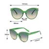 New In Luxury Brand Designer Big Frame Cat Eye Sunglasses Women For Female Fashion Vintage Sun Glasses Punk Green Shades UV400