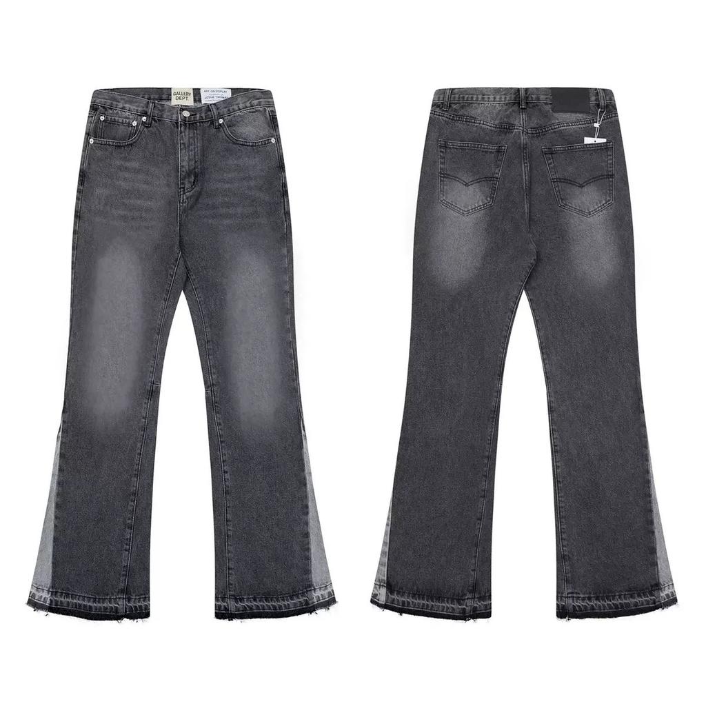 New Style Splatter Patchwork Cargo Pants American Style High Street Micro Flare Casual Trousers