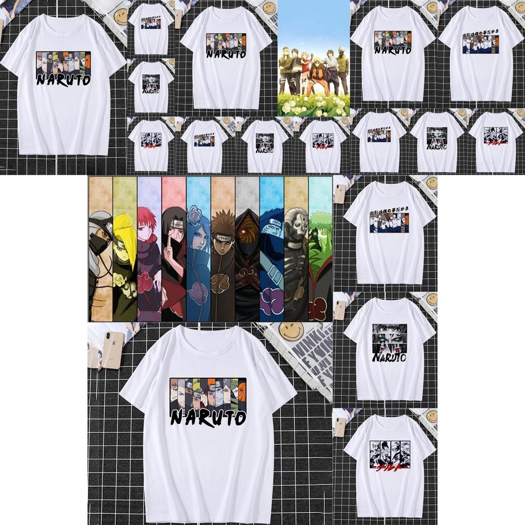 Strip Naruto Anime Unisex White T-shirt With Soft Breathable Material**