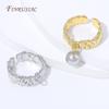 18K Gold Plated Open Adjustable Ring Blank Base,Brass Ring Setting with Loop,DIY Jewelry Making Components For Charm Pendant