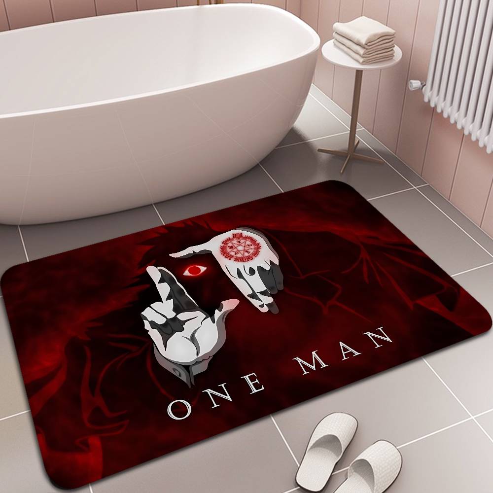 Horror Anime H-Hellsing Floor Mat Rectangle Anti-slip Home Soft Badmat Front Door Indoor Outdoor Mat Welcome Doormat