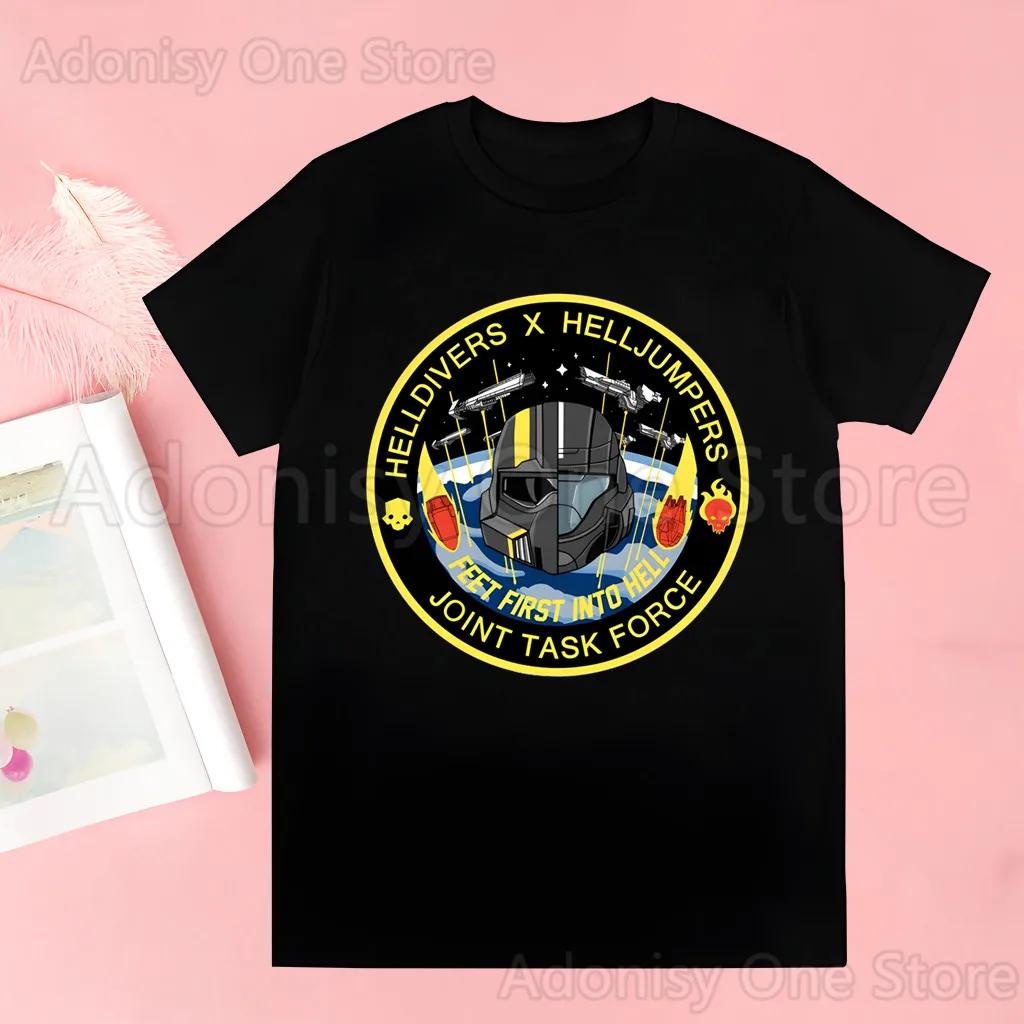 Helldivers Herren Sommer Kurzarm Mode Druck Herren T-Shirts Top T-Shirt Unisex Grafik Herren T-Shirt