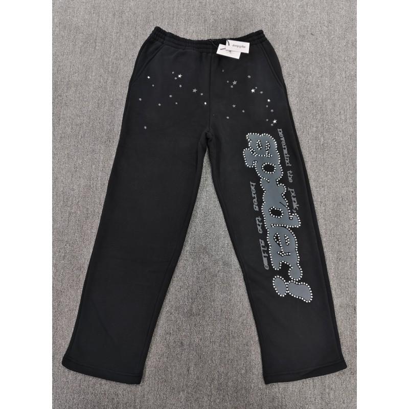 Mens Oversized Hoodie With Spider Web Print Rhinestone Embellishment Cotton Pullover Sweatshirt