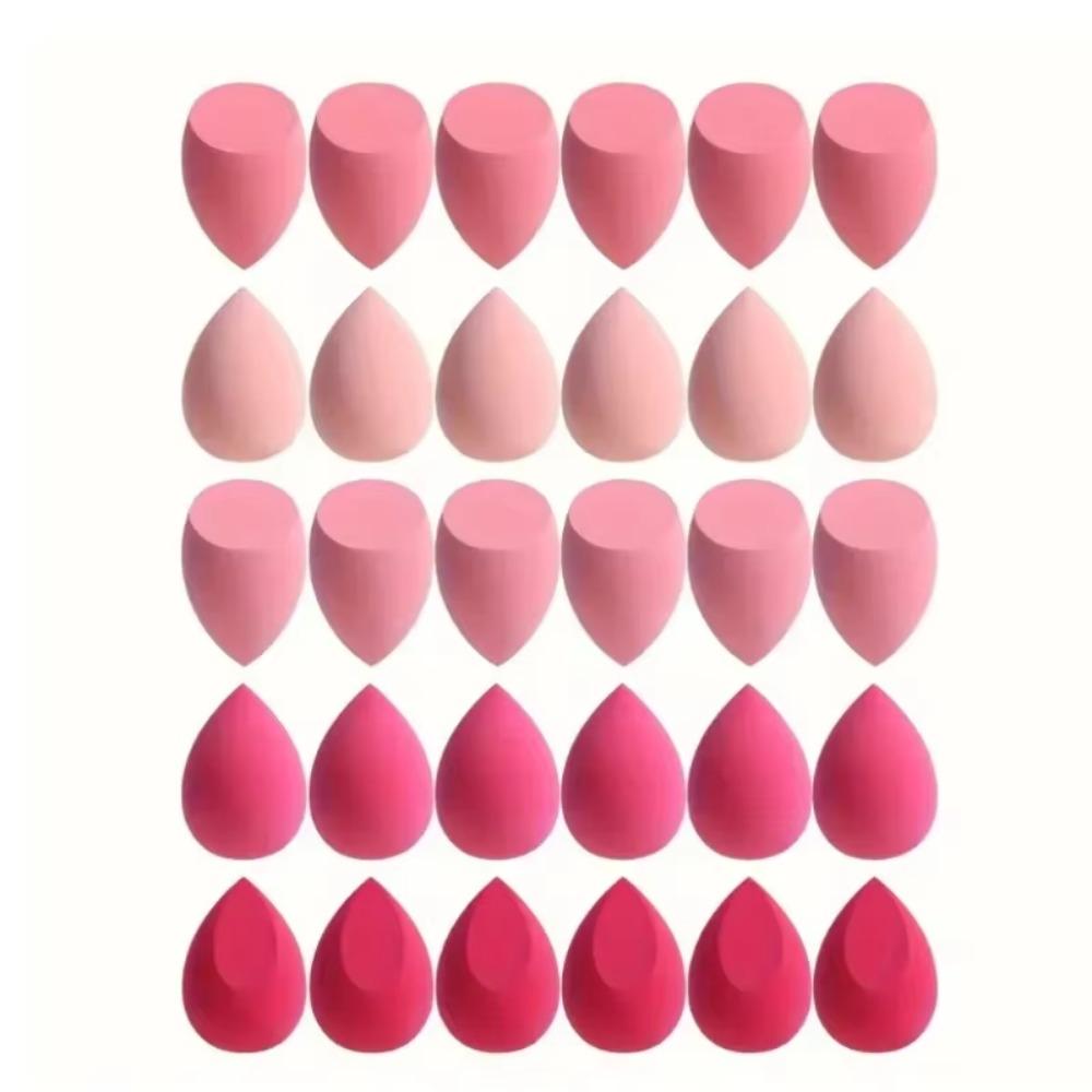 4pcs Assorted Colors Makeup Sponge Powder Puff Dry and Wet Beauty Cosmetic Egg Powder Puff Bevel Cut Make Up Sponge Tools