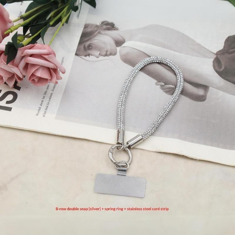 Luxury Glitter  Phone Lanyard Bright Bling Bling Phone Wrist Straps Anti-Lost Wrist Rope Phone Accessories