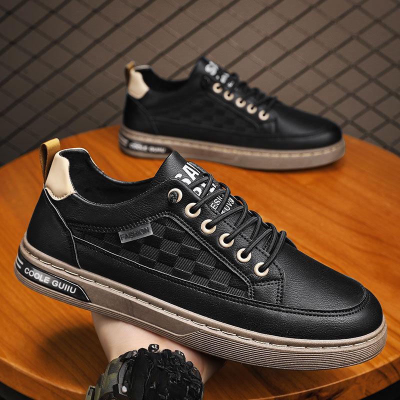 Herren Herbst Slip-on Sports Board Schuhe Bequem Mode Laufen Freizeit Kleine Weiße Dicke Sohle Schuhe