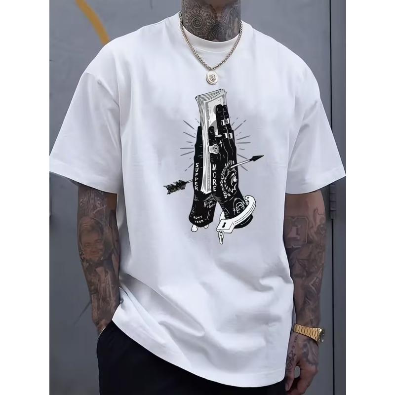 Men'S Round-Neck Short-Sleeve T-Shirt , a Easy And Stylish Tee , Comfortable, Breathable, for Casual Sportswear During Spring And Summer Vacations