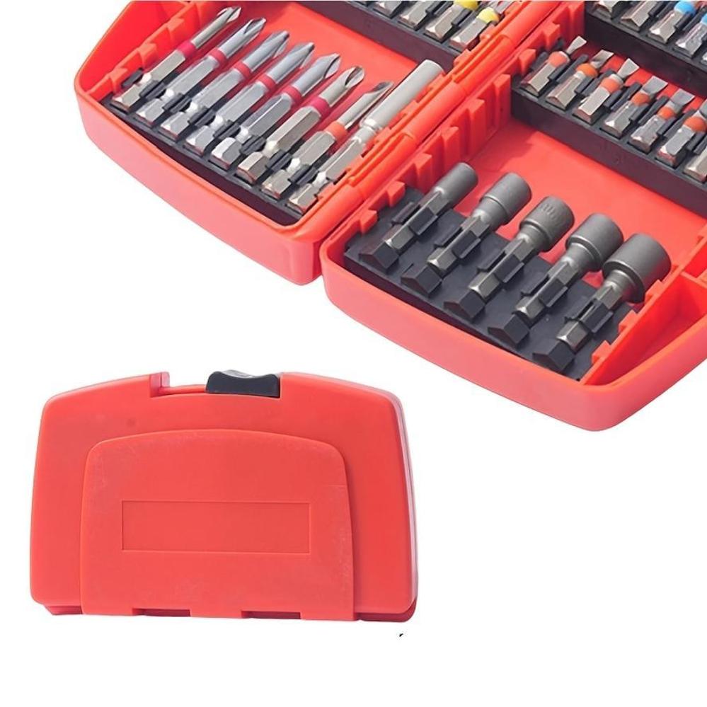 45pcs Impact Driver Bit Set S2 Steel Alloy Magnetic Nut Driver Slotted Phillips Torx For Metal Wood Plastic Tile Drywall