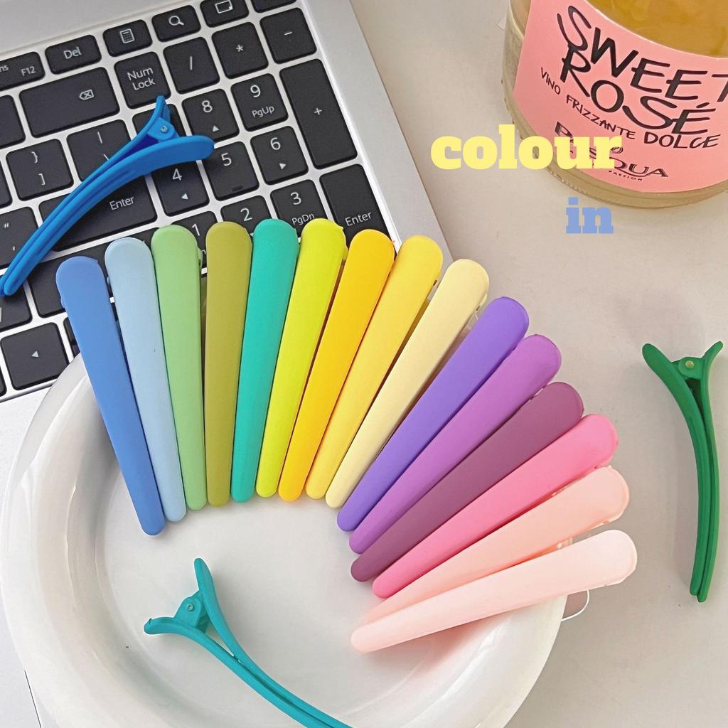 2PCS Ins Wind Hair Clip Frosted Duck Beak Clip Edge Clip Bangs Clip Simple Women's Seamless Hair Clip Korean Hair Accessories Clip