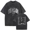 Rapper J.Cole The Fall Off Tour 2026 Vintage Gewassen T-shirt Heren Hip Hop Gotische Mode Korte Mouw T-shirt Unisex Streetwear