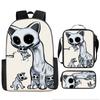 Deformed zoo primary school third and fourth grade light weight reduction backpack zoonomaly student lunch bag pencil case