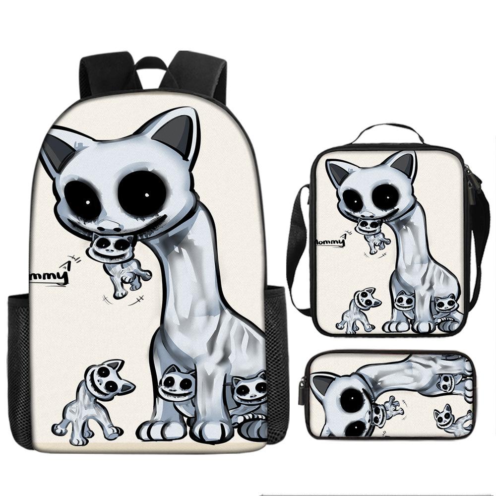 Deformed zoo primary school third and fourth grade light weight reduction backpack zoonomaly student lunch bag pencil case