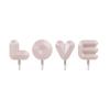 4Pcs/Set Letter Wall Decor Hooks Wall Mounted Love Hooks Waterproof Adhesive Bathroom Hooks for Entrance Bedroom Living Room