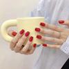 EL YAPIMI Yapay Tırnak Ejder Meyvesi Cam Boncuklar Kedi Gözü Erik Sosu Kristal Sahte Tırnak Seti Yapıştırıcılı Yeniden Kullanılabilir ve Çıkarılabilir Takma Tırnaklar